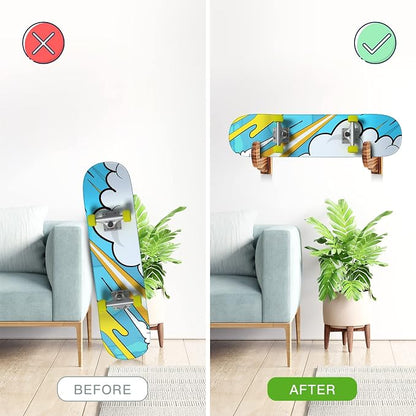 BiJun Skateboard Wall Mount, Snowboard Wall Mount Display, Acrylic Horizontal - Image 4