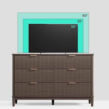 LINSY Fluted Dresser for Bedroom - Image 7