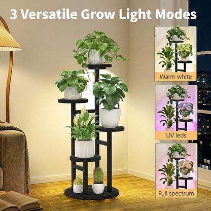 ASZOLA 4 Tiered Wood Plant Stand Indoor Corner - Image 6