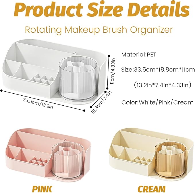 DASITON Large Capacity Makeup Organizer - Image 3