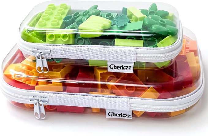 Clear Hard Zipper Case for Storage, Durable Clear Zipper Pouches, Hard Plastic by Gberlczz