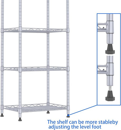 REGILLER 6 Wire Shelving Steel Storage Rack Adjustable Unit Shelves - Image 6