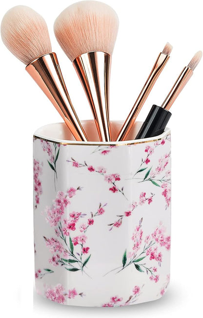 Pen Holder Stand for Desk Floral Pattern Pencil Cup for Girls Kids Durable - Image 5