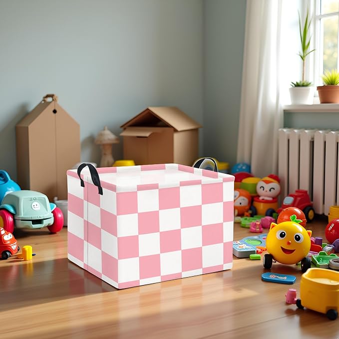 Rectangular Storage Basket for Home Kitchen Girls Cute Storage Bin Organizer - Image 6