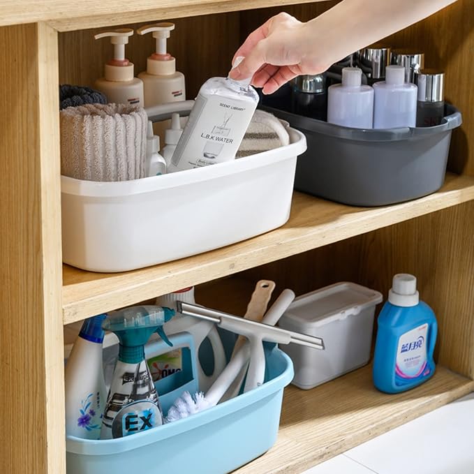 Large Cleaning Supplies Caddy Portable Shower Basket Supply Organizer - Image 3