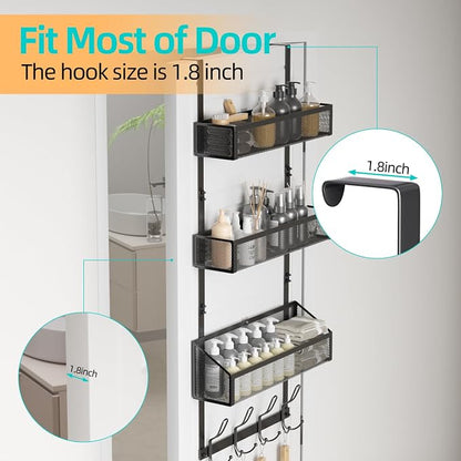 Over Door Hook Organizer 12 Hook Over The Door Organizer - Image 2