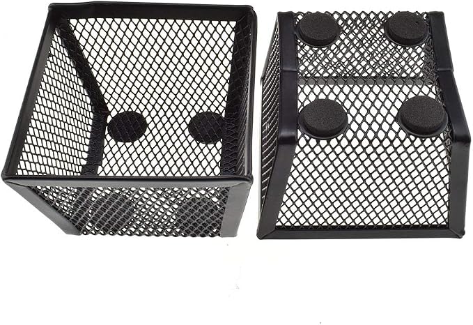 HAHIYO Stackable Paper Clip Mesh Holder cup 2.2" Height 2 Pack Black Sturdy - Image 3