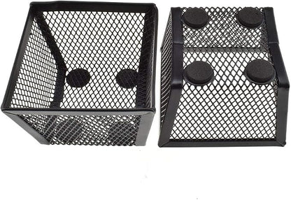 HAHIYO Stackable Paper Clip Mesh Holder cup 2.2" Height 2 Pack Black Sturdy - Image 3