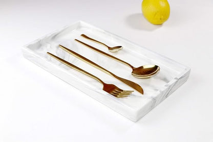 White Marble Bathroom Counter Tray - Image 3