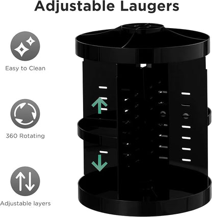 HBlife Extra Large 360 Rotating Makeup Organizer Adjustable Carousel Large - Image 3