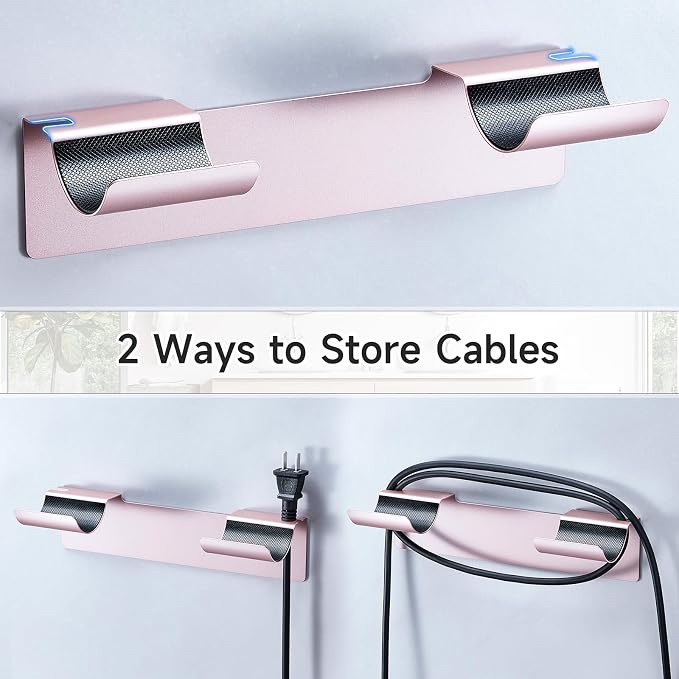 2 PCS Wall Mount Curling Iron Holder and Hair Tool Organizer - Image 6