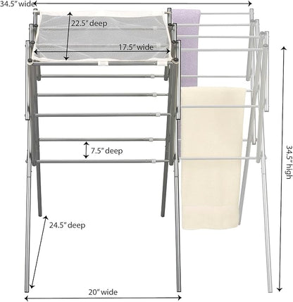 Household Essentials 5175 Collapsible Expandable Metal Clothes Drying Rack - Image 5