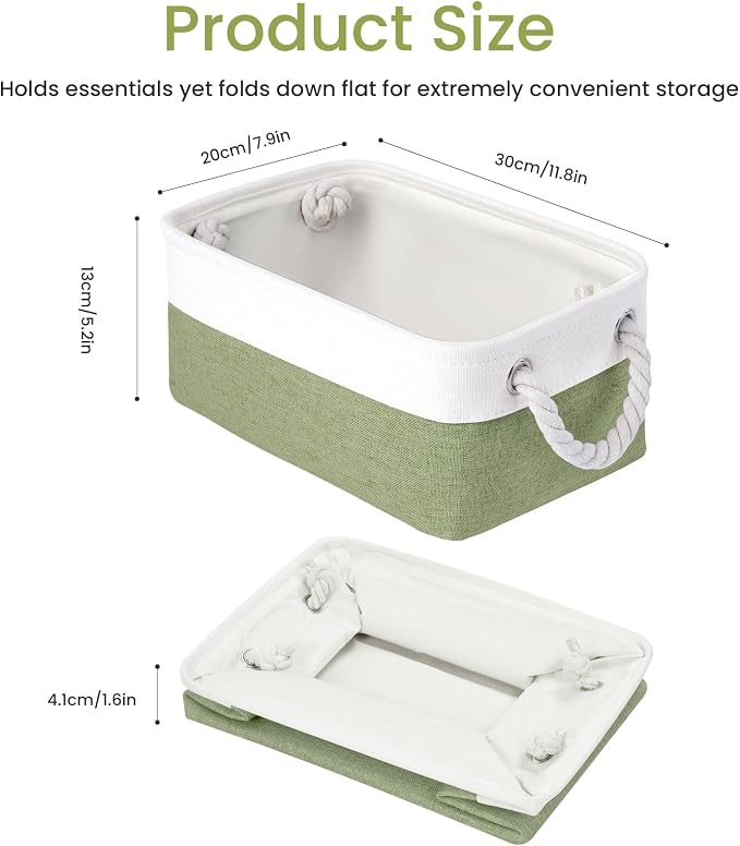 11.8x7.9x5.2 Inch Fabric Small Storage Bins - Image 4