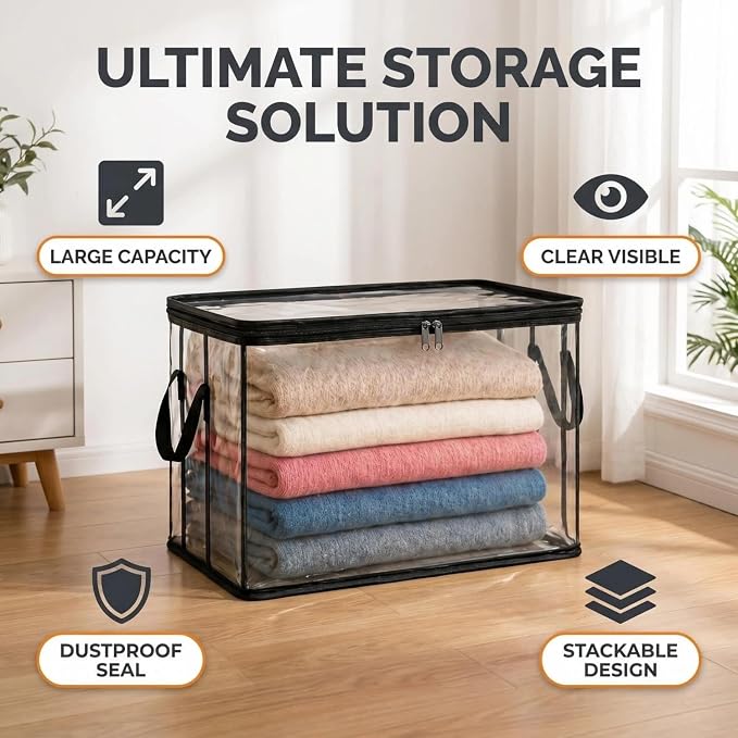 Large Heavy-Duty Thick Plastic Clear Storage Bag - Image 7