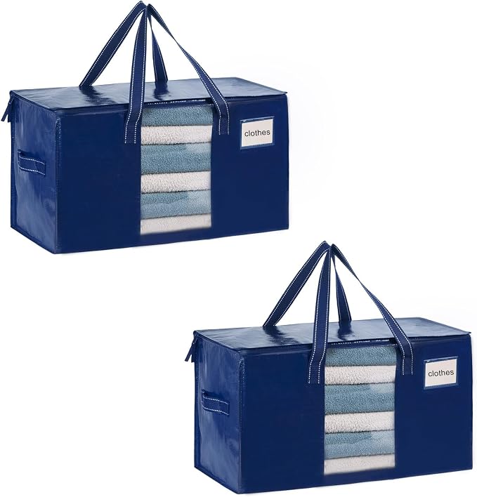 VENO 2 Pack Moving Bags, Comforter and Blanket Storage Bags by Veno