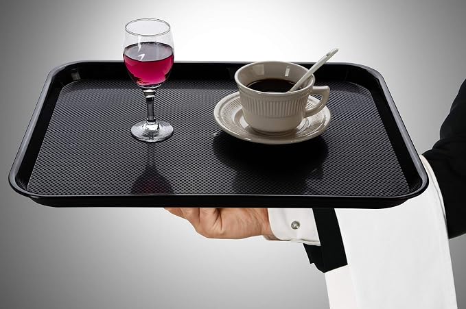 Eslite Rectangular Plastic Serving Trays, Fast Food Serving, Cafeteria Trays - Image 5