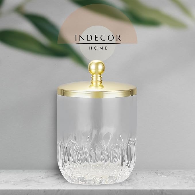 Clear Transparent Apothecary Vertical Wavy Glass Jar - Image 5