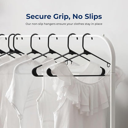 SereneLife 150 Pack Plastic Hangers, Lightweight, Space Saving Clothes - Image 3