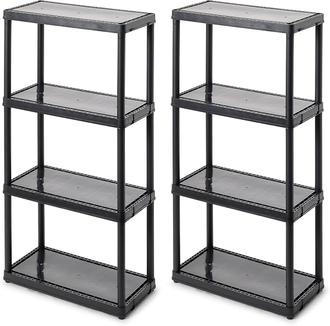 Gracious Living 4 Shelf Fixed Height Solid Light Duty Storage Unit 12 x 24 x 48 by GraciousLiving