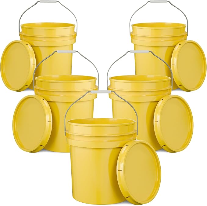 EconoHome 5-Gallon Yellow Bucket Pail Container by EconoHome