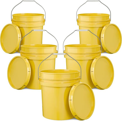 EconoHome 5-Gallon Yellow Bucket Pail Container by EconoHome