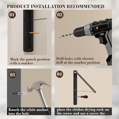 Retractable Wall Mounted Drying Rack - Image 8