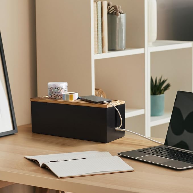 Large Wood Cable Management Box - Image 3