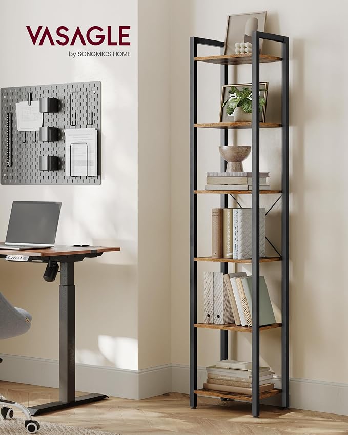 VASAGLE 6-Tier Bookshelf, Bookcase - Image 2