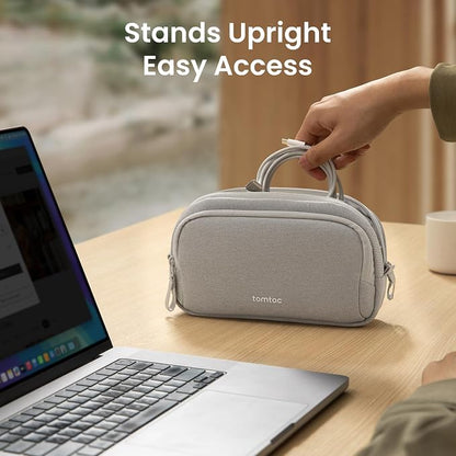 tomtoc Electronic Organizer Travel Case, Water Resistant Dual Compartment Tech - Image 3