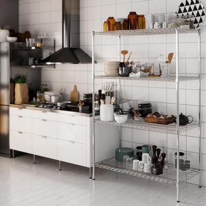 24" Deep x 48" Wide x 74" Height Wire Shelving Kit | 4-Tier | NSF Commercial - Image 5