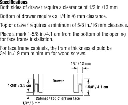 Prime-Line MP7211 Drawer Slide Kit – Replace Drawer Track Hardware – - Image 3