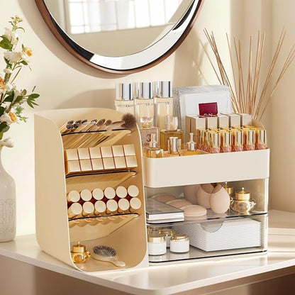 Makeup Organizer with 2 M Drawers & Brush Holders - Image 2