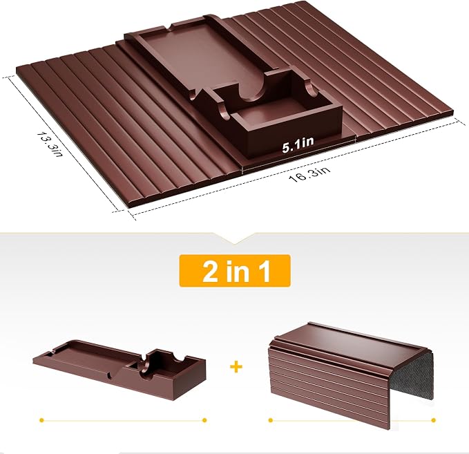 Bestjing Bamboo Couch Armrest Table - Image 7