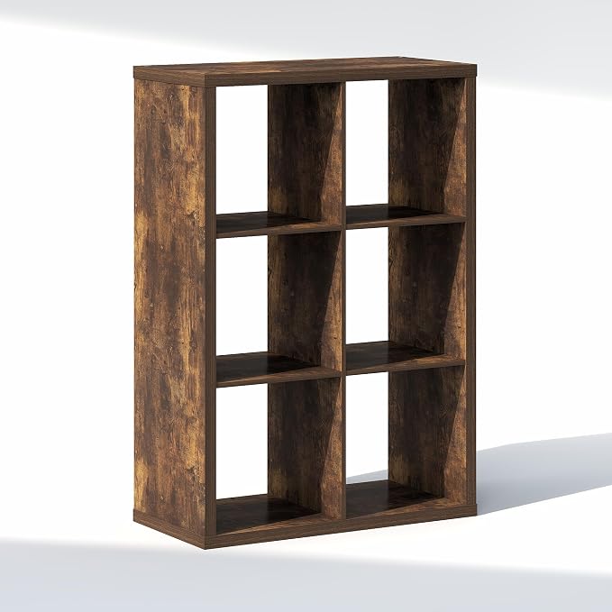 Furinno Cubic Extra Thick 6-Cube Closet Organizers and Storage, Amber Pine | - Image 7