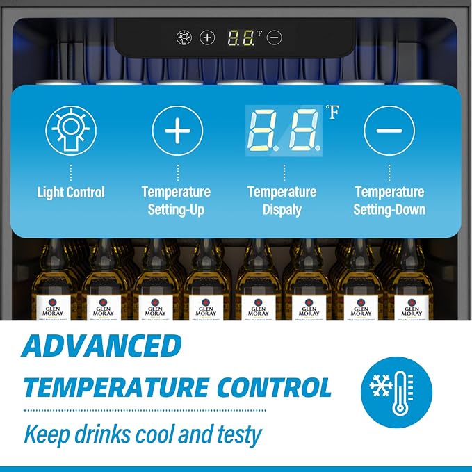 1.6 Cubic Feet Mini Fridge, 70 Can Freestanding Beverage Refrigerator - Image 6