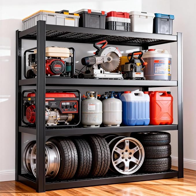 71" Wx71 H Industrial Shelving, 8000LBS Garage Storage Shelves, 4 Tier - Image 5
