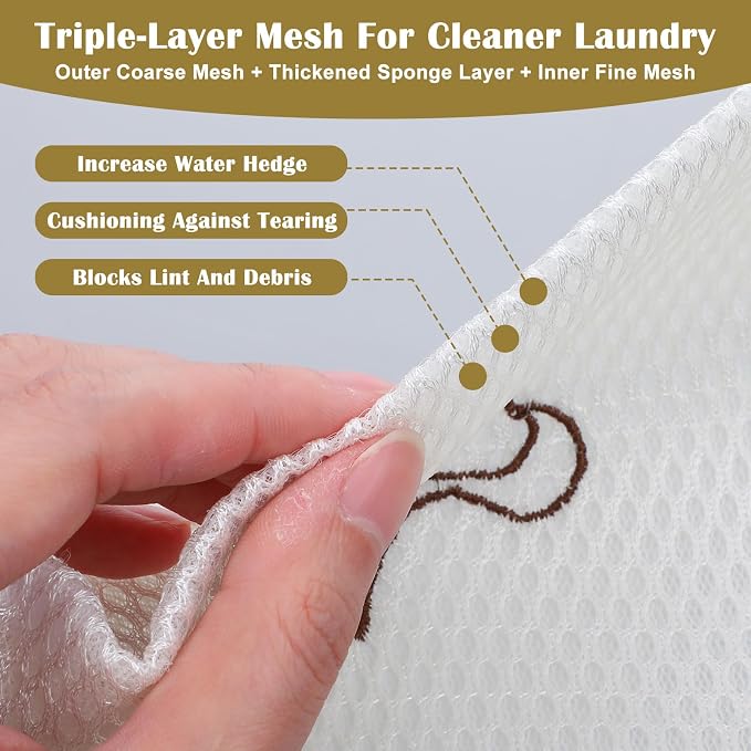 4 Pcs 7.87×7.09 Inch Small Mesh Laundry Bags - Image 5