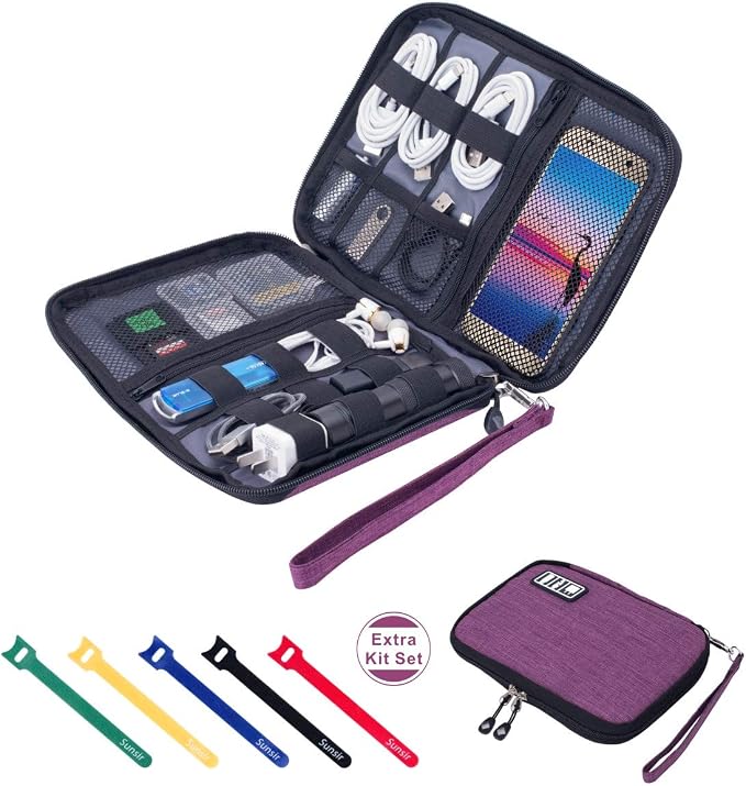 Travel Cable Organizer Bag Waterproof Portable Electronic Accessories Organizer by Sunsir