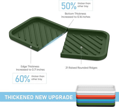 EG-SIPRO Silicone Sponge Holder, Large 10" Kitchen Sink Organizer Tray - Image 2