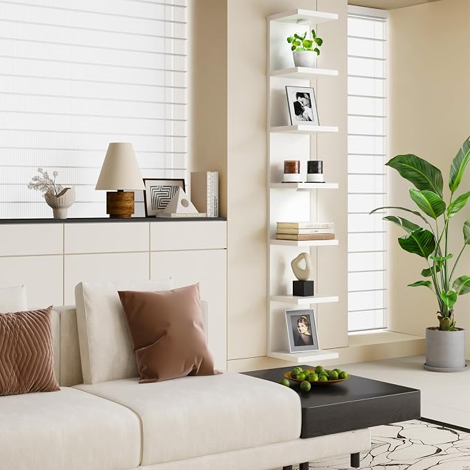 Fixwal Wall Decor 7 Tier Wall Shelf Unit Floating Shelves - Image 5
