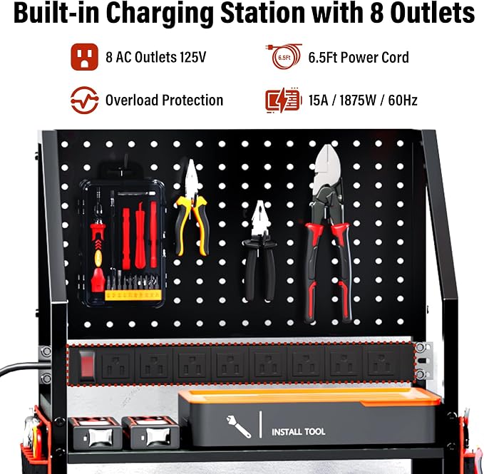 TC-HOMENY Power Tool Organizer Cart - Image 4