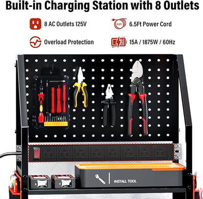 TC-HOMENY Power Tool Organizer Cart - Image 4