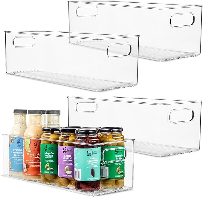 primebox Plastic Food Storage 4 Pack Clear Container Bin by primebox