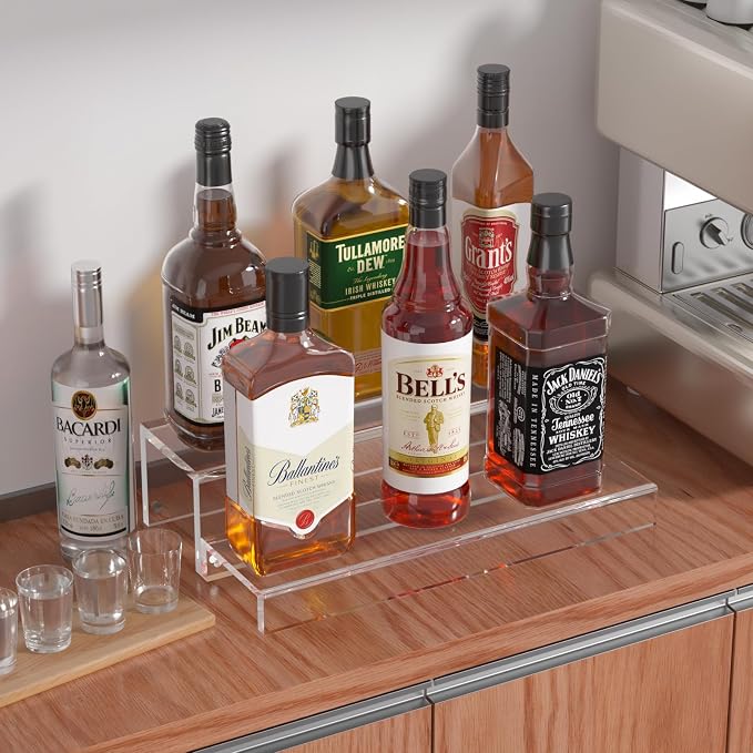JUESHA 2 Tiers Bar Shelves for Liquor Bottles - Image 2