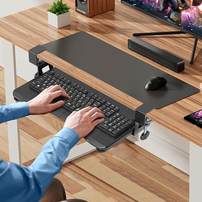 suptek Small Keyboard Tray Under Desk Pull Out - Image 4