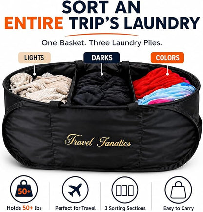 Travel Fanatics Collapsible Laundry Basket - Image 2