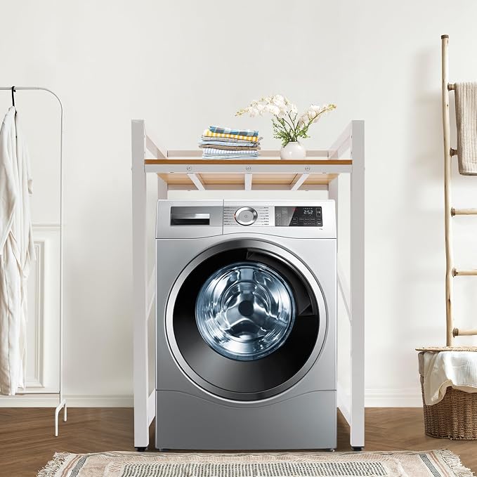 Over The Washer and Dryer Storage Shelf, Height Adjustable Washer Dryer - Image 7