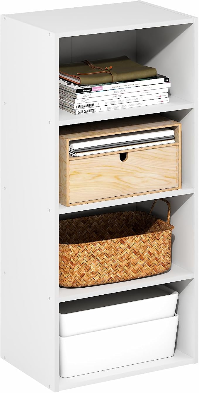 Furinno Basic Book Shelf, 4-Tier Bookcase by Furinno-FitsYourSpaceFitsYourBudget