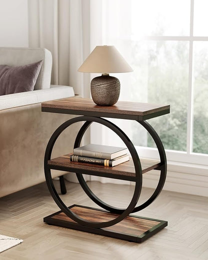 LITTLE TREE End Table, 3-Tier Side Table, Slim Sofa Side Table - Image 4