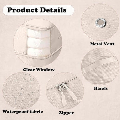 Compression Storage Bags for Bedding, 2 Pack Large Vacuum Sealer Bags - Image 3